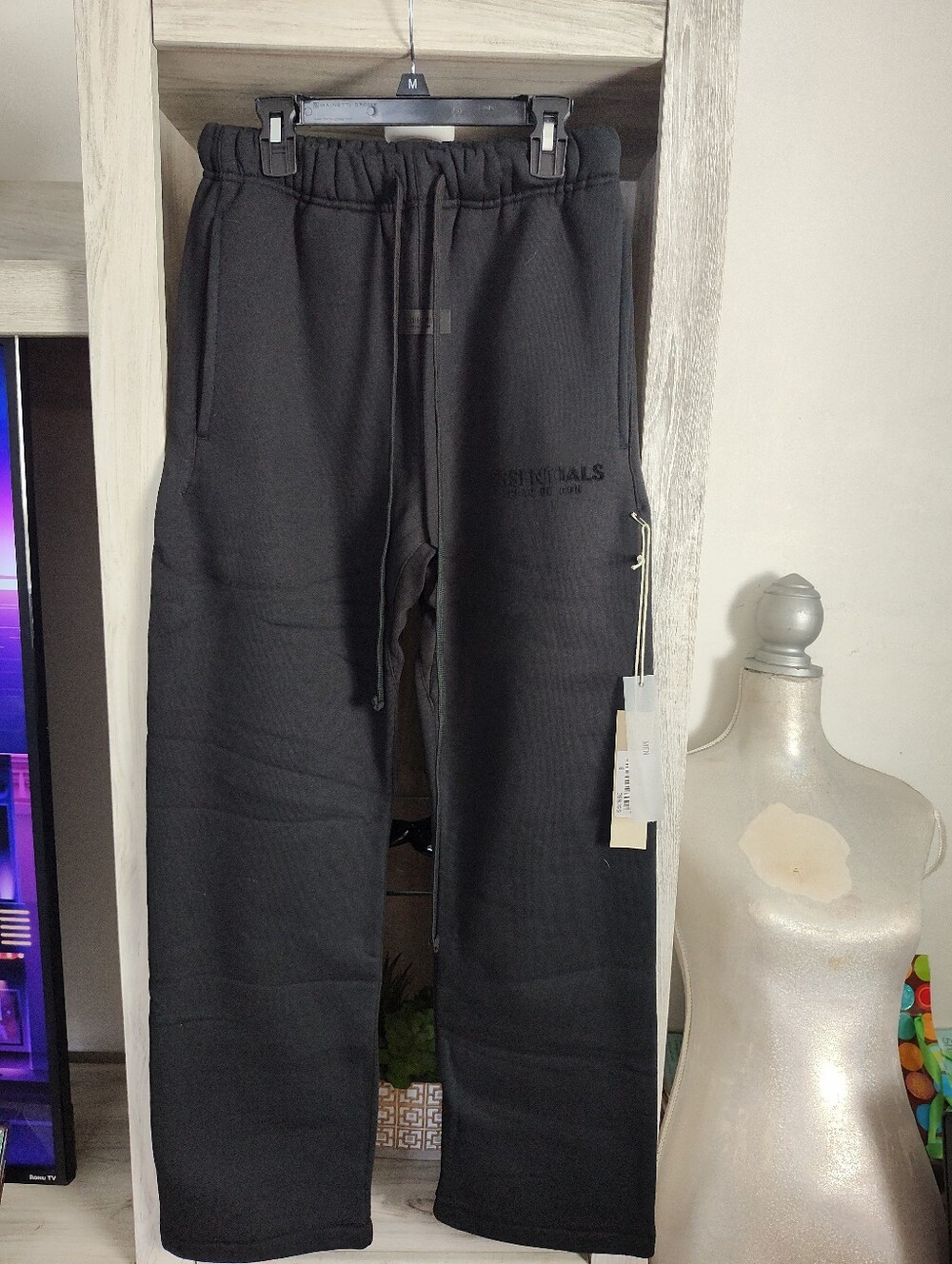 Essentials Fear of God Black Relaxed-Fit Joggers SZ S New With Tags